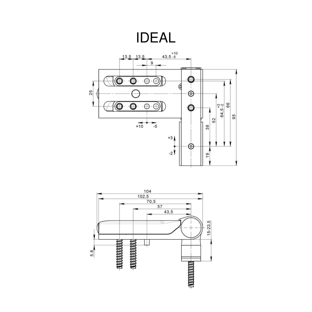 Петля дверна AT IDEAL (до 120 кг) Біла RAL 9016 (під замовлення)