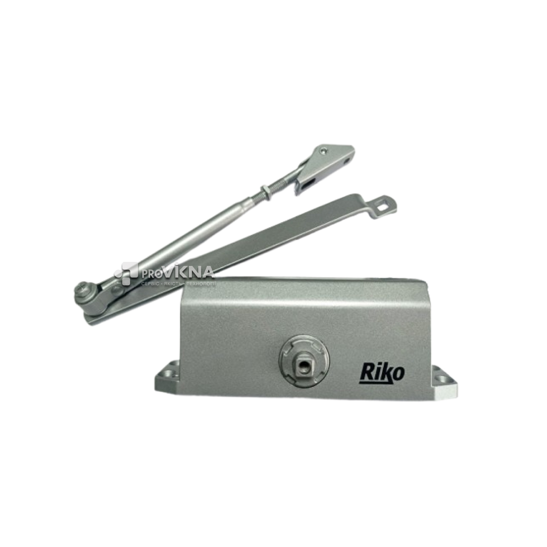 Дотягувач дверний RIKO B3W 1000 (65 кг – 950 мм ) Срібний RAL 9006