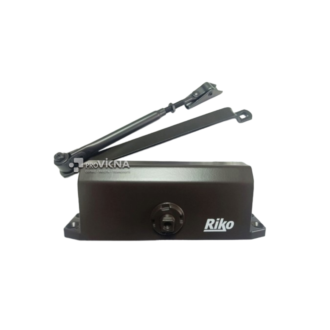 Дотягувач дверний RIKO B4W 1500 (85 кг – 1100 мм ) Коричневий RAL 8019