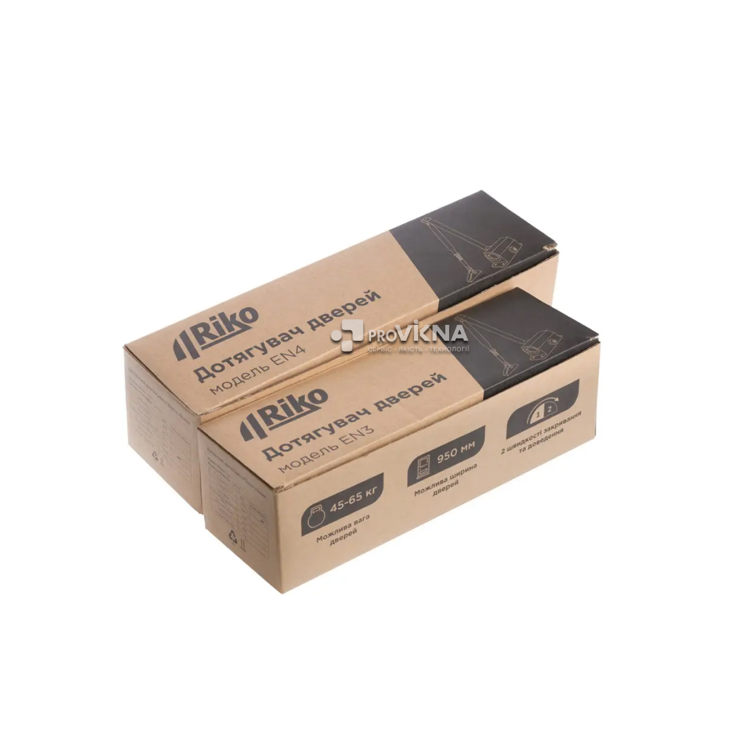 Дотягувач дверний RIKO B4W 1500 (85 кг – 1100 мм ) Коричневий RAL 8019