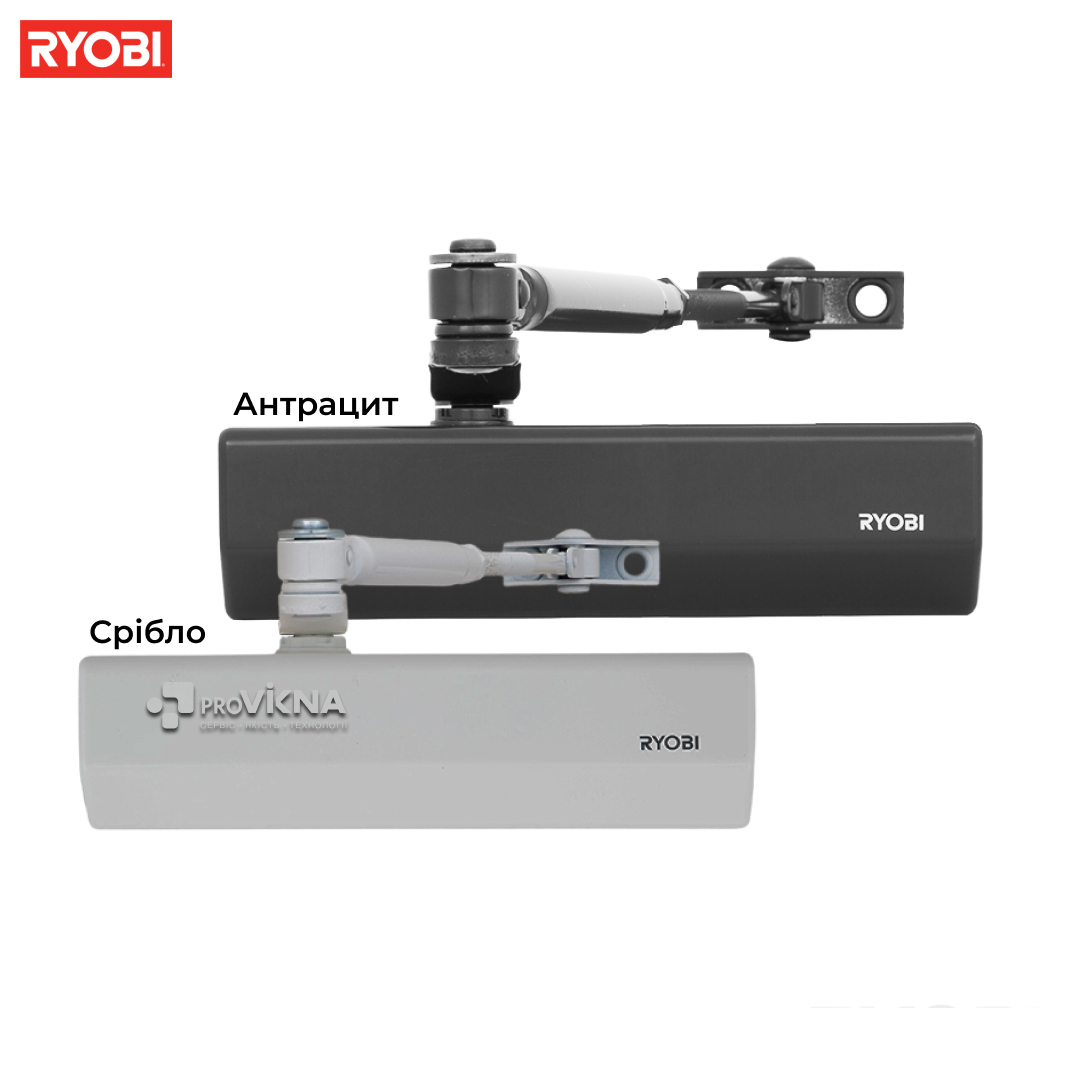 Дотягувач дверний RYOBI 2055V (100кг – 1250мм) з пристроєм фіксації Колір під замовлення