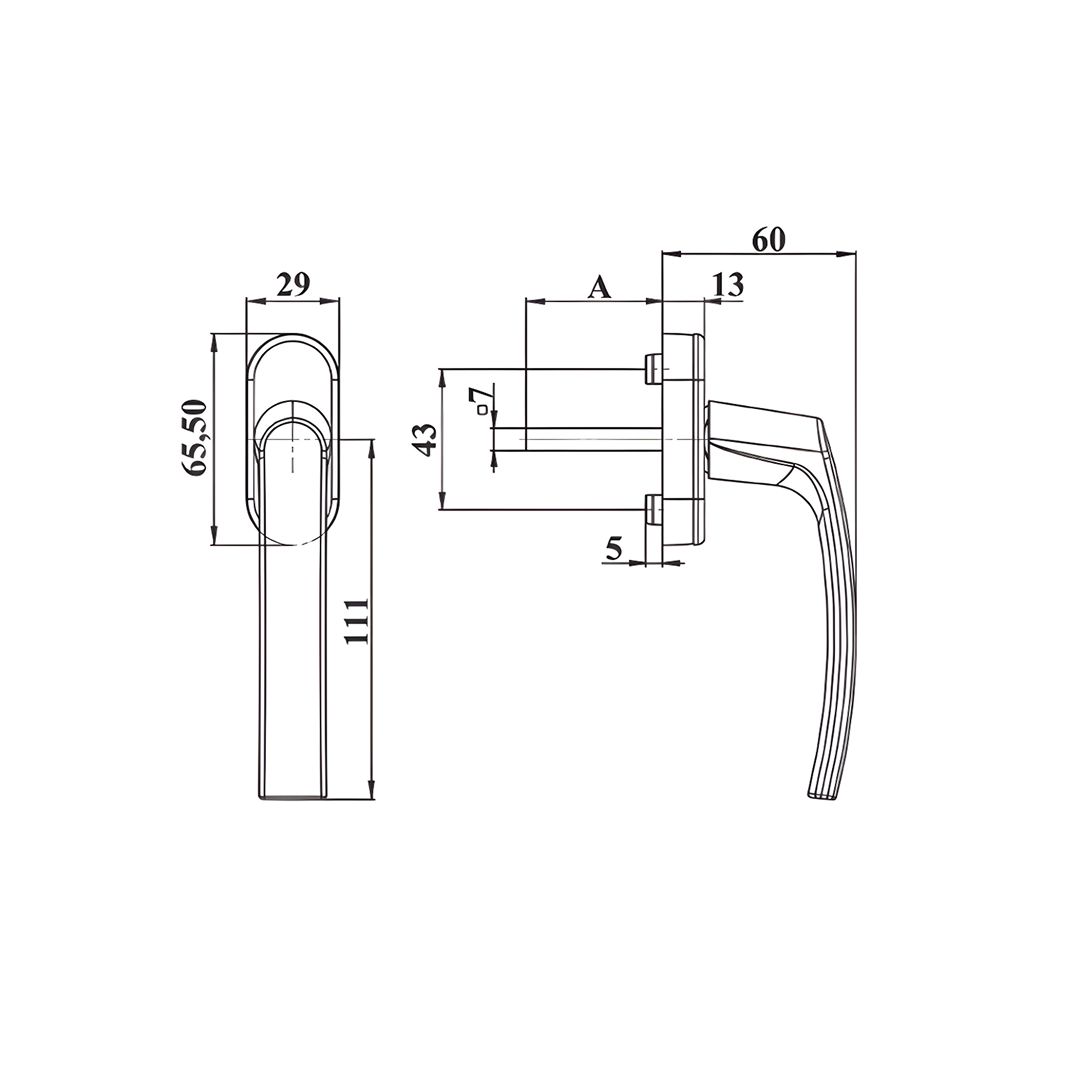Ручка віконна “Venera” Біла 9016