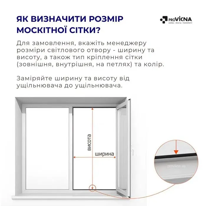 Як виміряти розмір москітної сітки